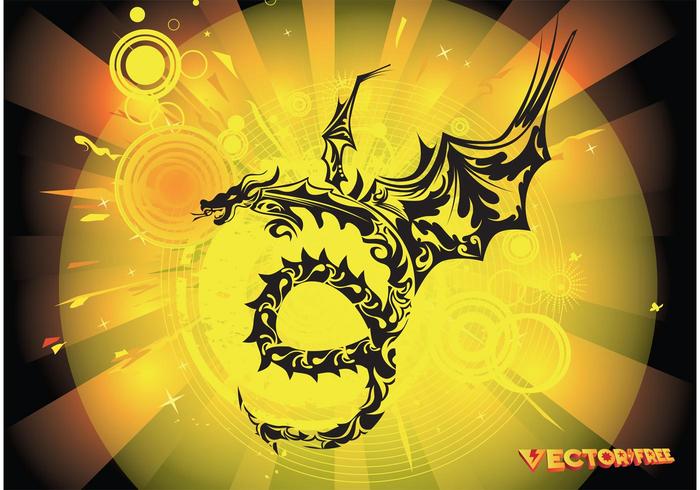 Tribal Dragon Vector Tribal Dragon Vector