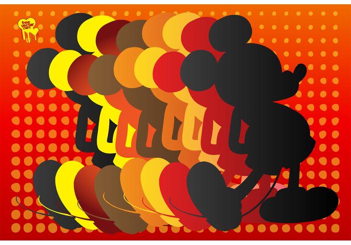 Silueta de Mickey Mouse vector