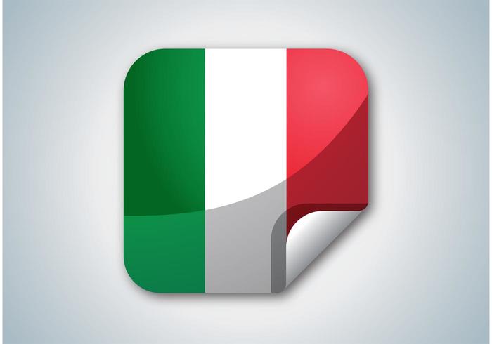 Italy Flag Button