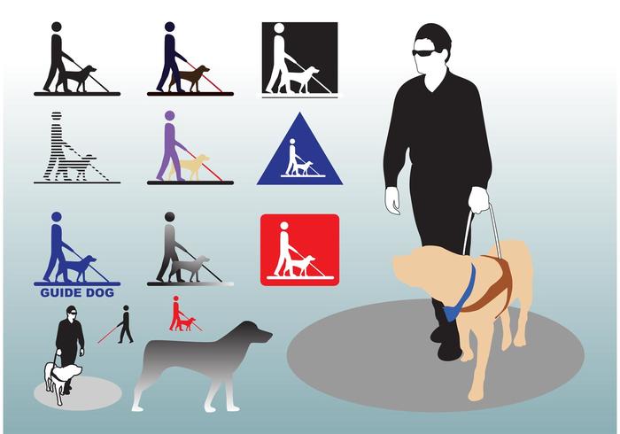 Guide Dog Vectors Guide Dog Vectors