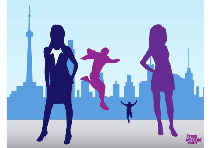 City People Silhouettes City People Silhouettes