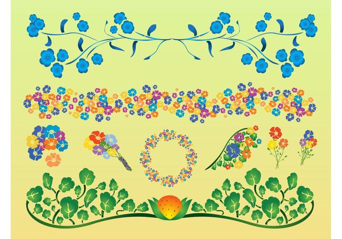 Colorful Flowers Vectors Pack Colorful Flowers Vectors Pack