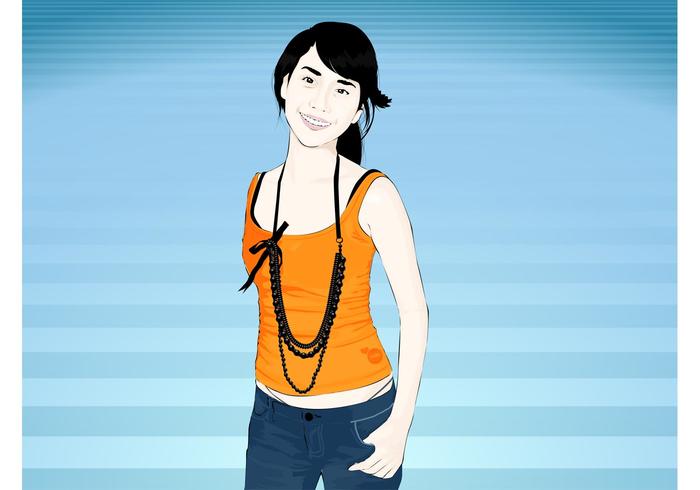 Asian Girl Vector Asian Girl Vector