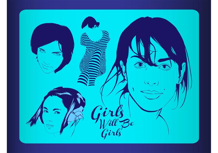 Vector Girls Illustrations Vector Girls Illustrations