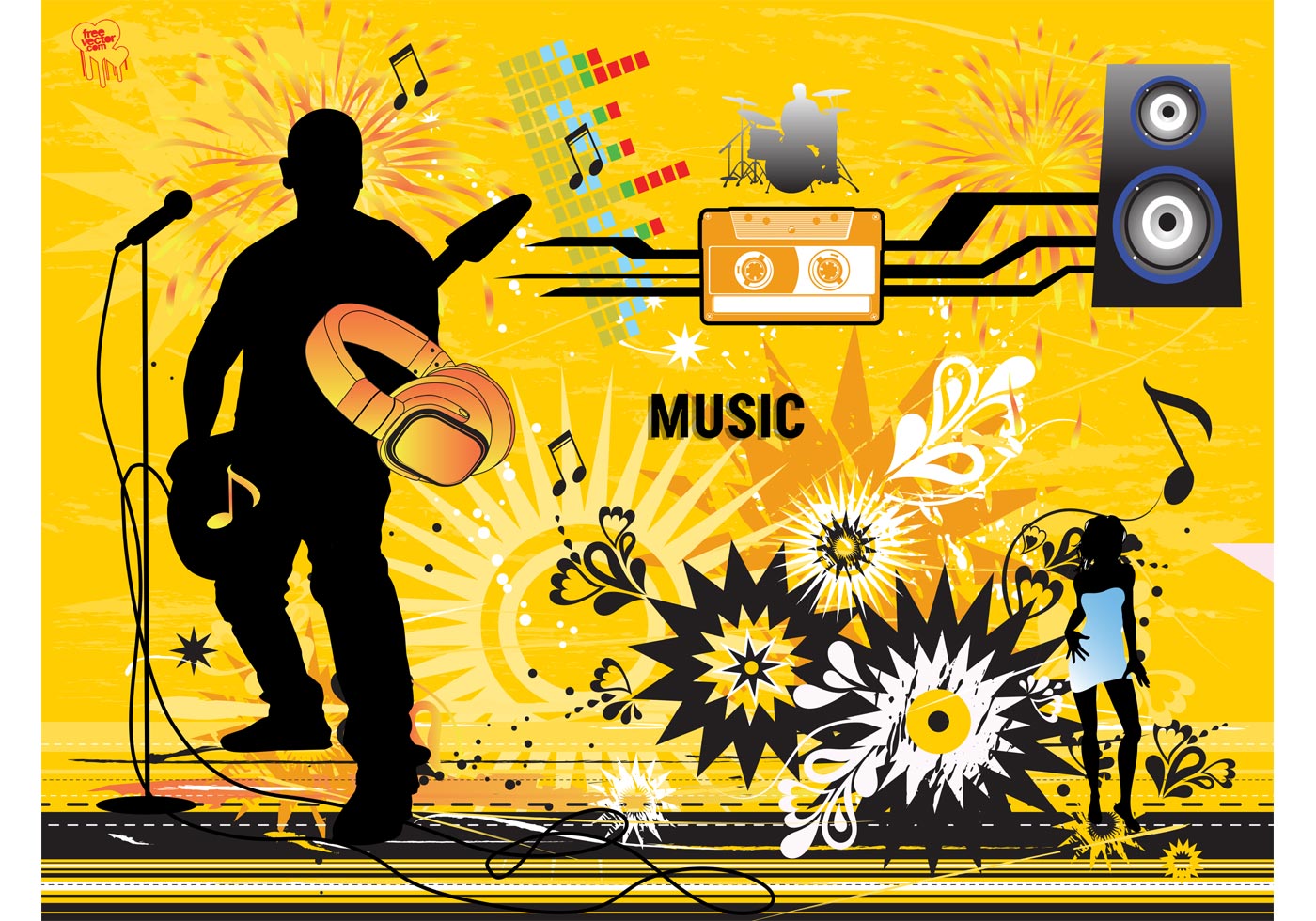 Modern Music Vector Design Download Free Vector Art, Stock Graphics