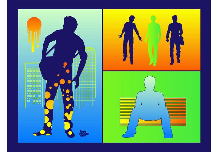 Urban Men Silhouettes Urban Men Silhouettes