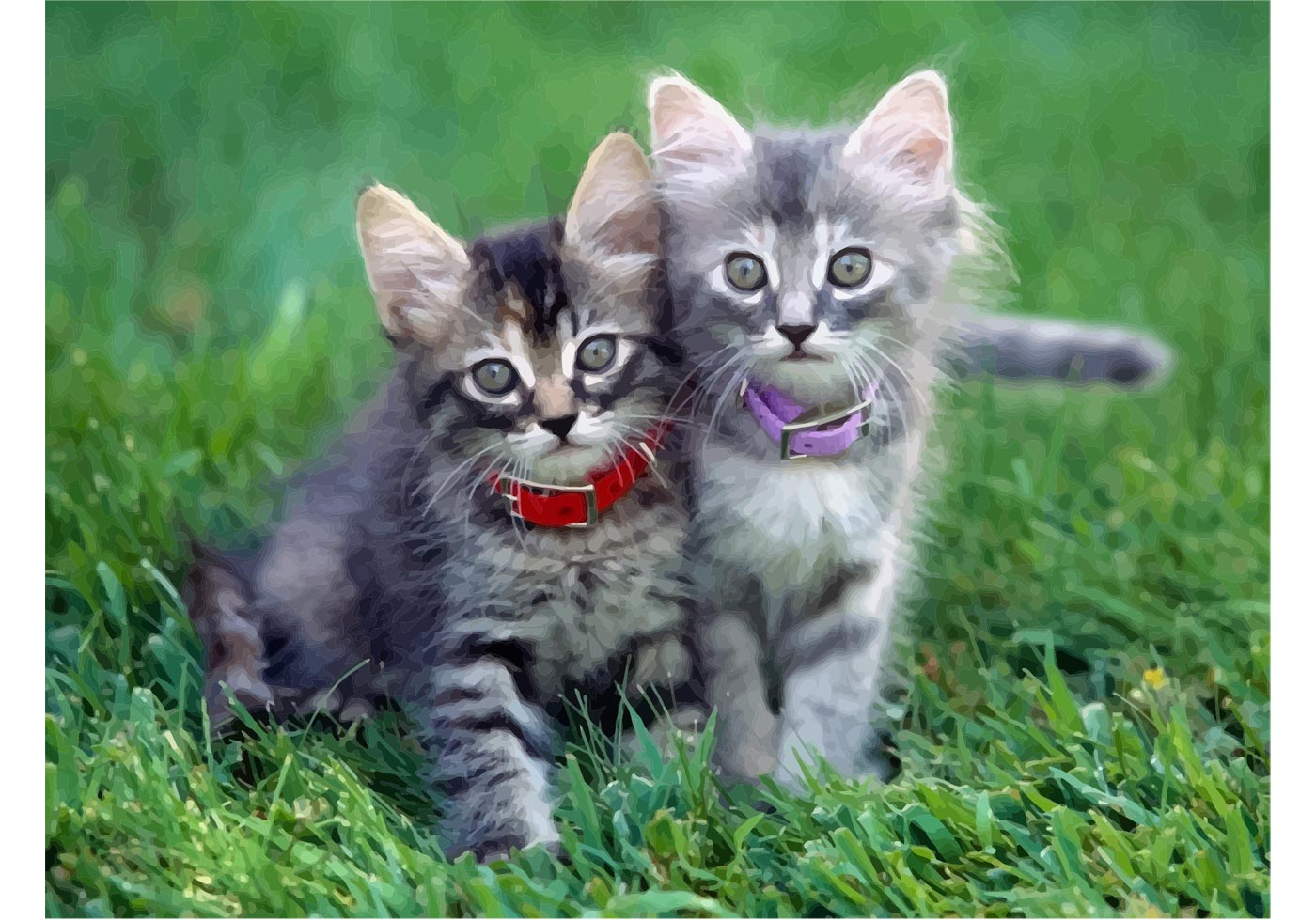 Cute Kittens Vector Image - Download Free Vector Art, Stock Graphics ...