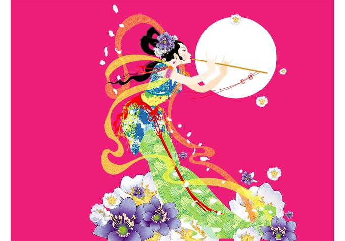 Beautiful Woman Playing Flute Beautiful Woman Playing Flute