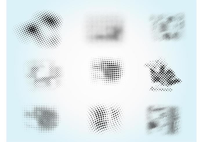 Halftone Brush Vectors Halftone Brush Vectors