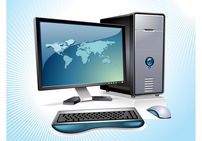Desktop Computer Vector Desktop Computer Vector