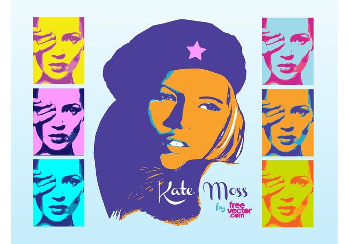 Kate Moss Pop Art vector