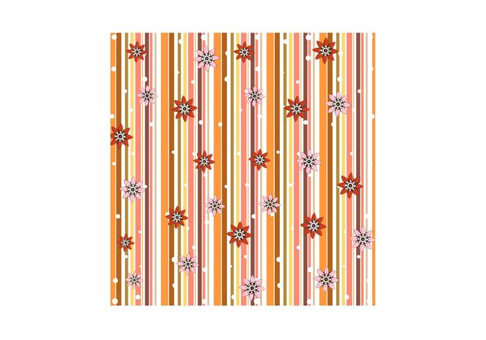Flowers And Stripes Pattern Flowers And Stripes Pattern