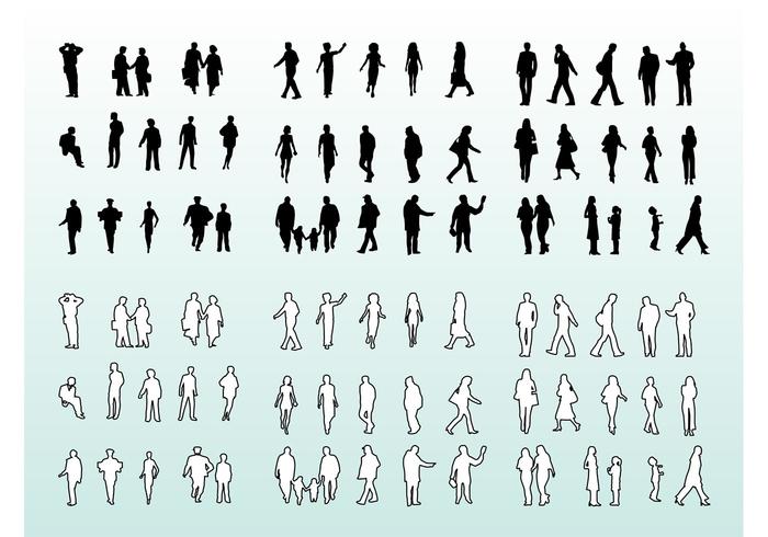 People Silhouettes and Outlines People Silhouettes and Outlines