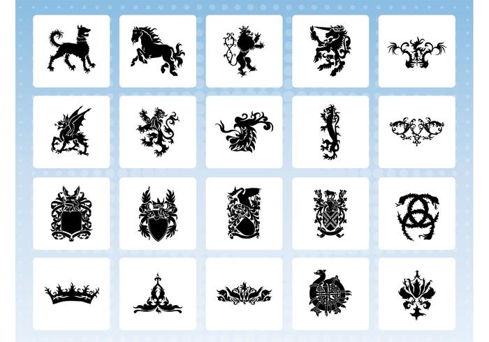 Heraldry Icon Vectors Heraldry Icon Vectors