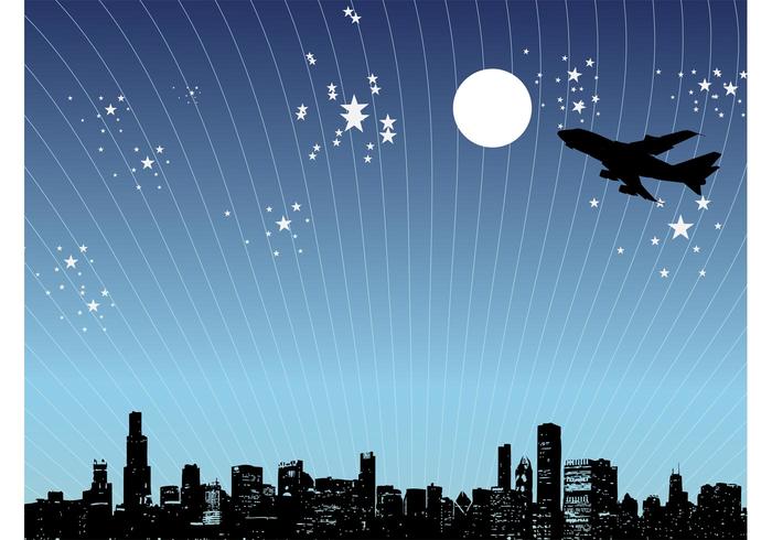 Night City Design Vector