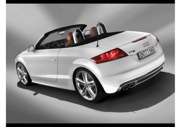 White Audi TTS Cabrio Roadster White Audi TTS Cabrio Roadster