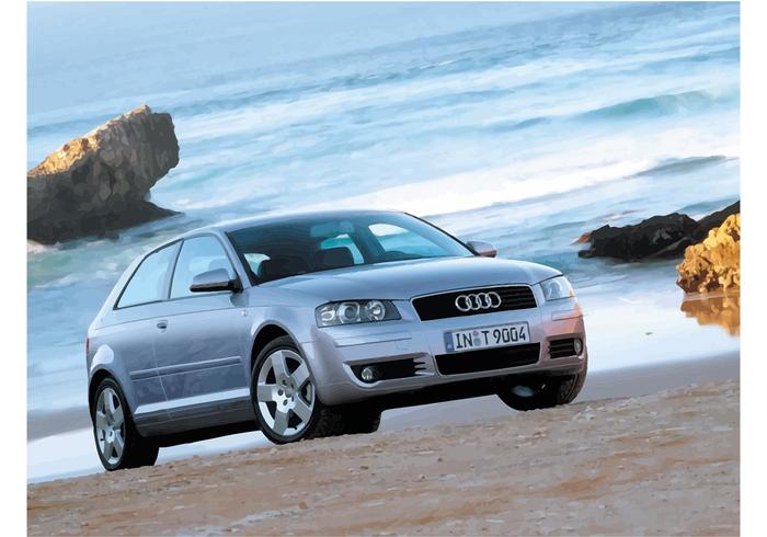 Audi A3 on the Beach Audi A3 on the Beach