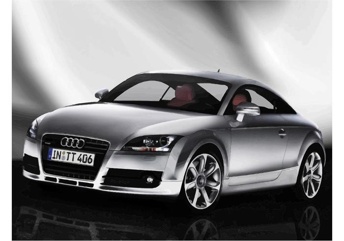 Silver Audi TT Wallpaper vector