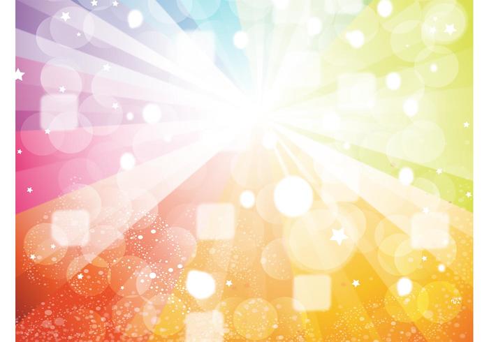 Rainbow Light Rays Vector