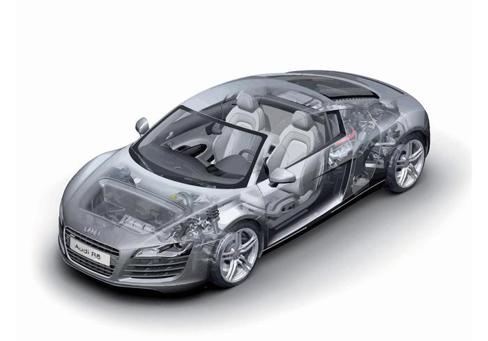 Tecnología Audi R8 vector