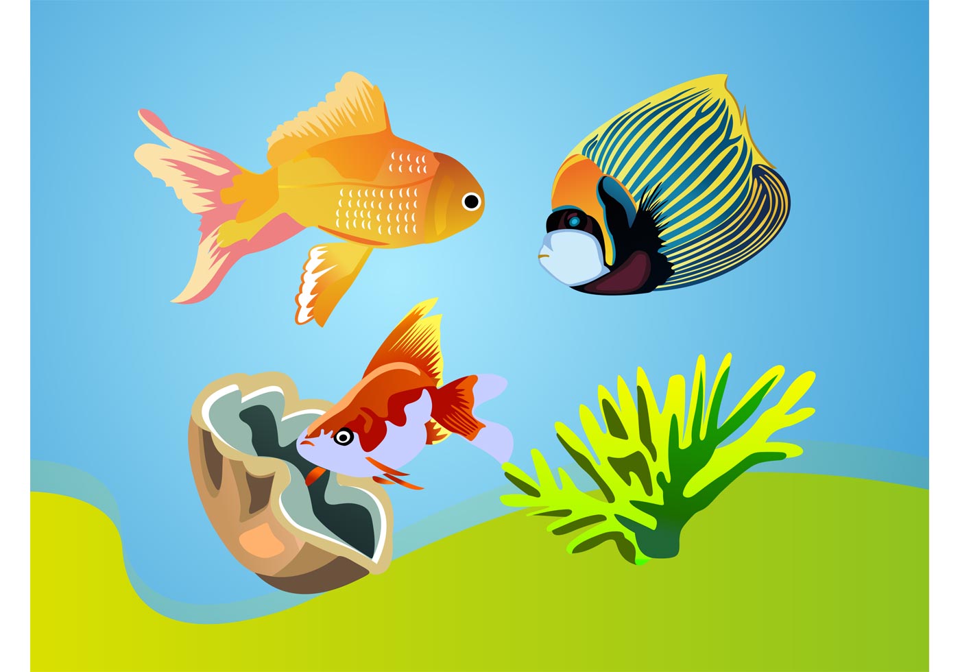 Download Tropical Fishes Vectors - Download Free Vector Art, Stock ...