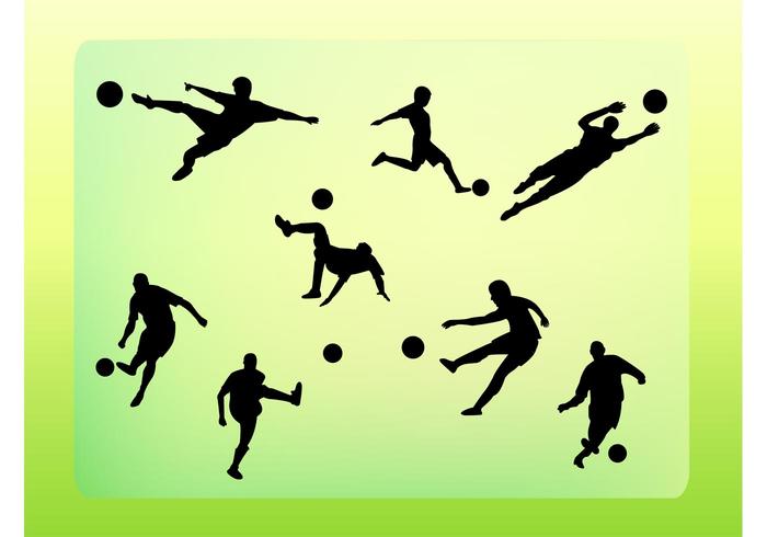 Soccer Vector Silhouettes Soccer Vector Silhouettes