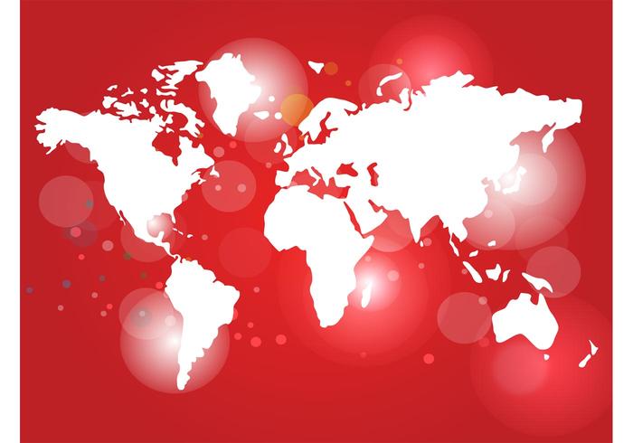 Red World Map Vector Red World Map Vector