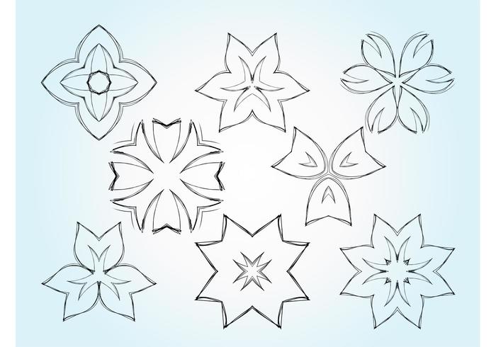 Flower Sketch Vectors Flower Sketch Vectors