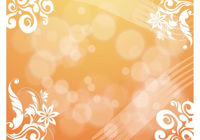 Orange Flowers Bubbles Background Orange Flowers Bubbles Background