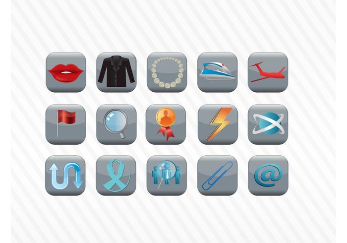 Vector Icon Button Collection Vector Icon Button Collection