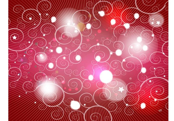 Red Spiral Shapes Background