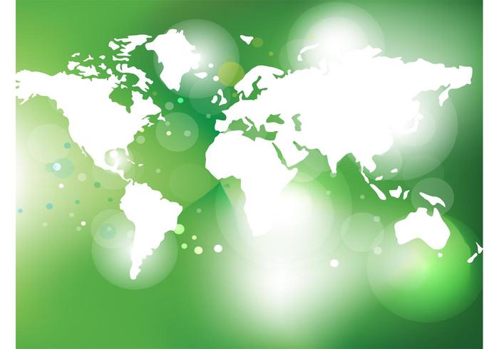 Green World Map Vector Green World Map Vector