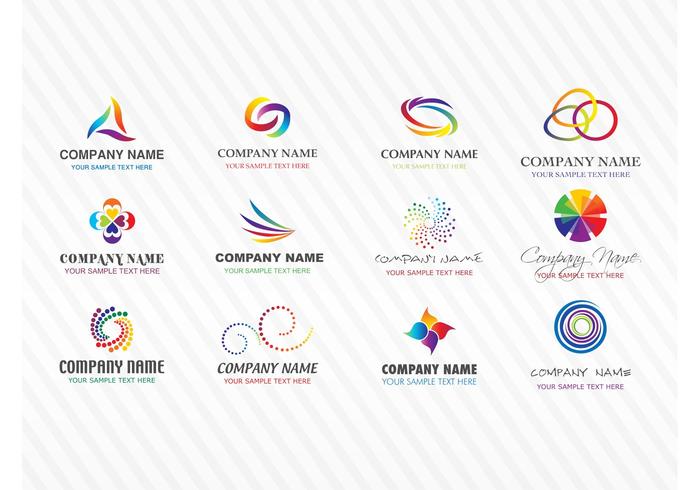 Colorful Stock Vector Logos Colorful Stock Vector Logos