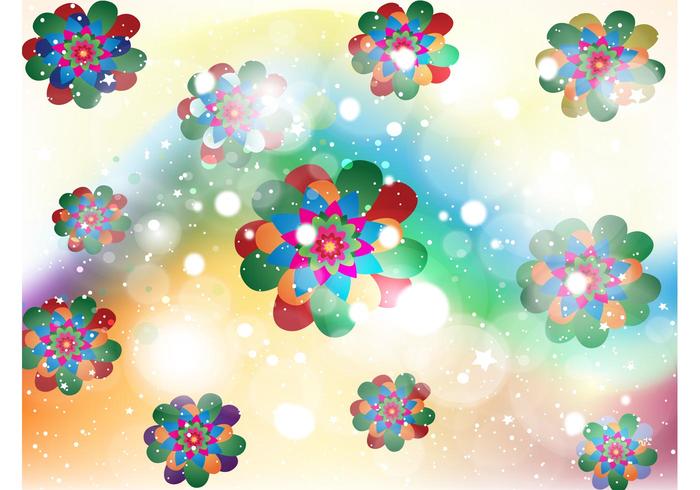 Floral Kaleidoscope Background Floral Kaleidoscope Background