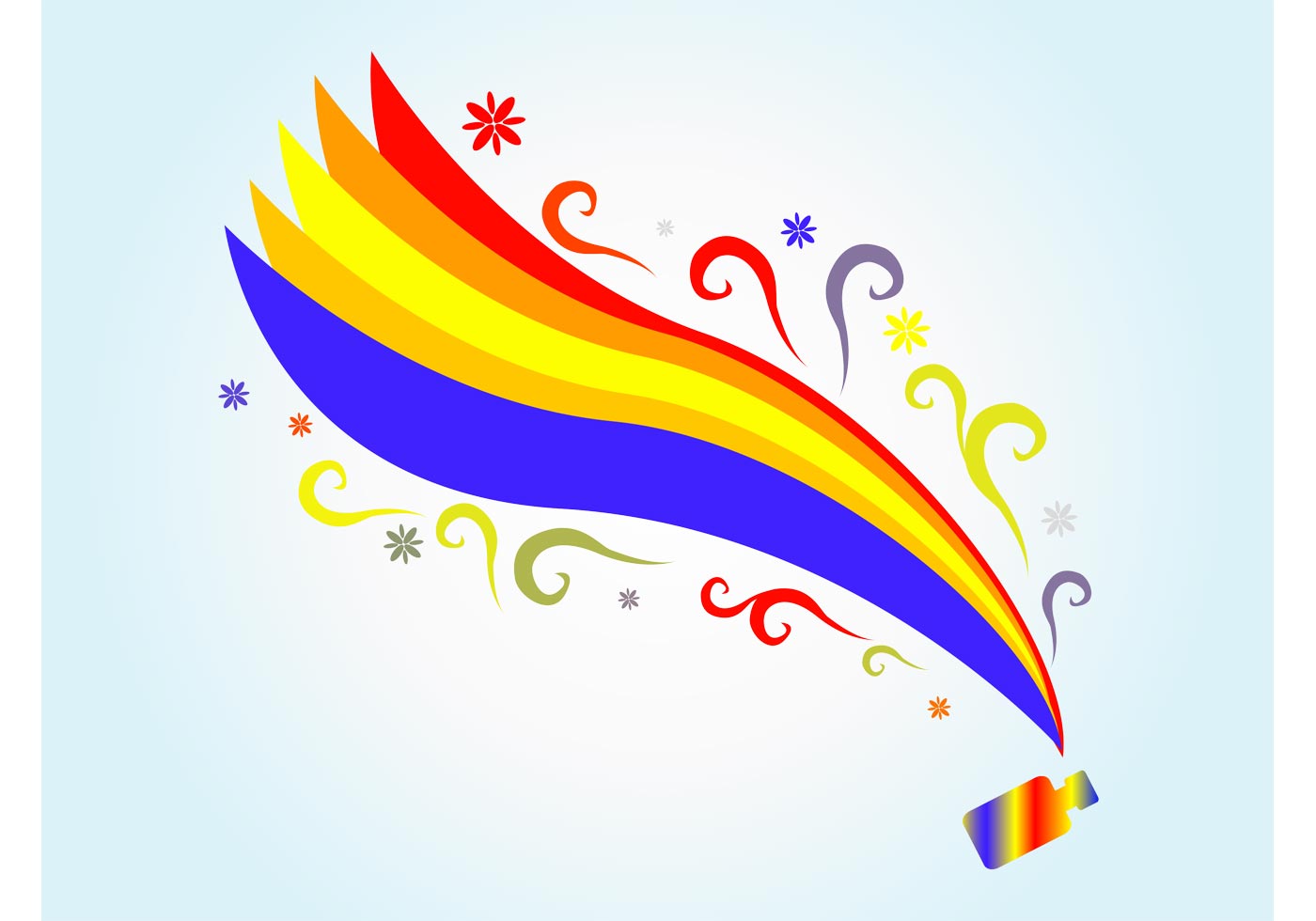 Download Rainbow Streamer Vector - Download Free Vector Art, Stock Graphics & Images