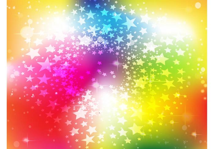Bright Rainbow Stars Background Bright Rainbow Stars Background