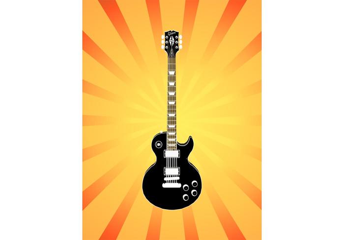 Ilustración de guitarra eléctrica vector