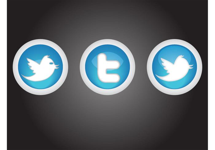 Twitter Buttons vector