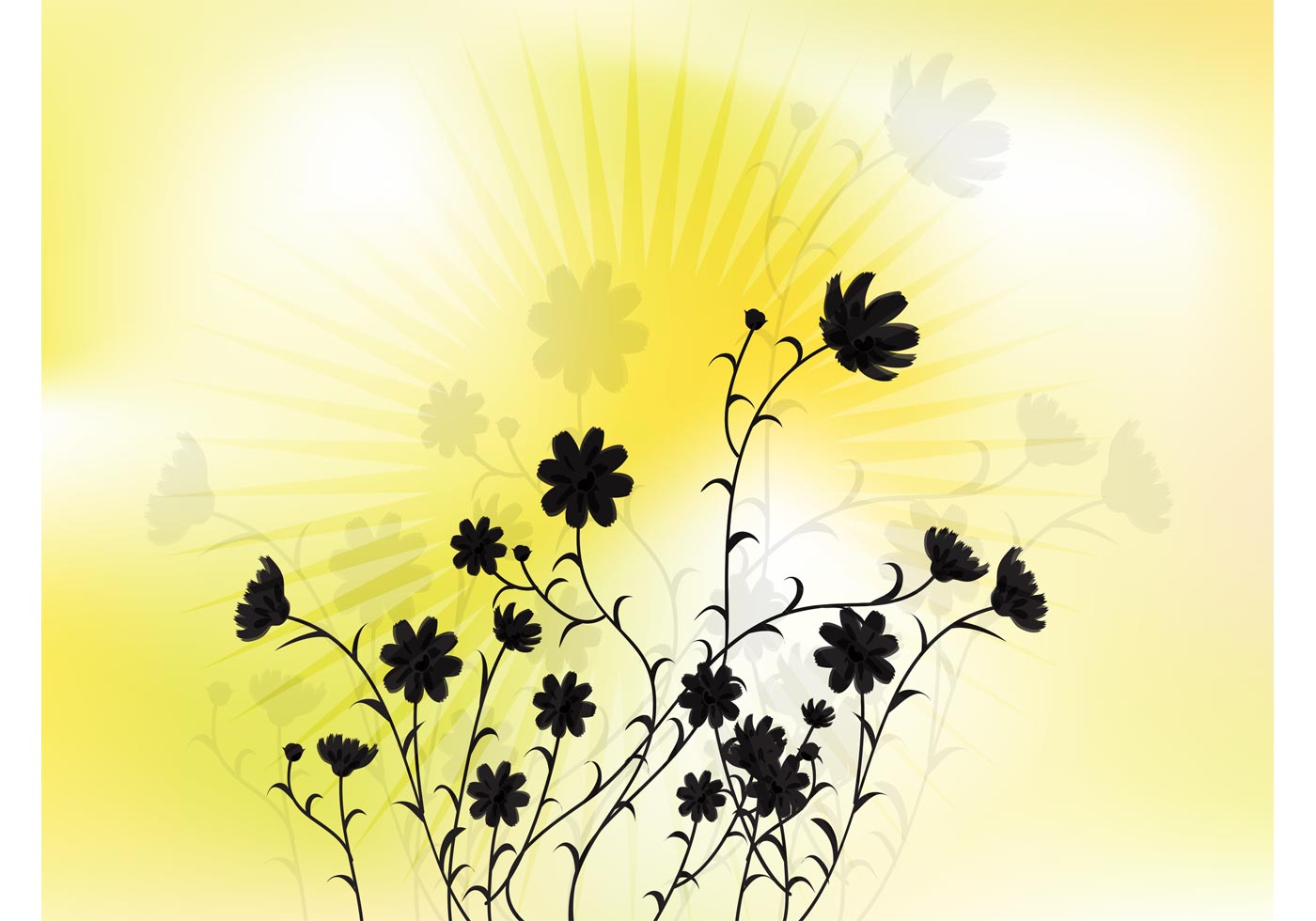 Sunny Flower Vector Art - Download Free Vector Art, Stock Graphics & Images