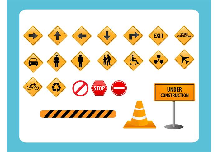Road Direction Sign Vectors Road Direction Sign Vectors