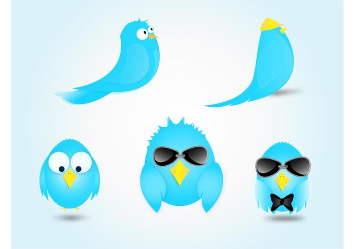 Twitter Bird Cartoon Vectors Twitter Bird Cartoon Vectors
