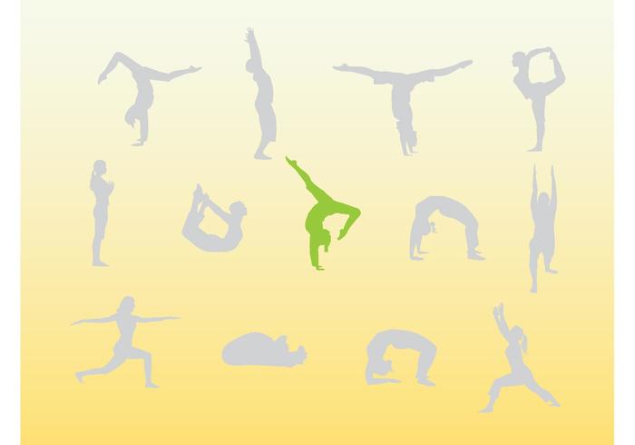 Yoga People Silhouettes Yoga People Silhouettes
