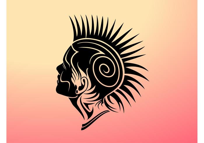 Mohawk Girl Vector Design Mohawk Girl Vector Design