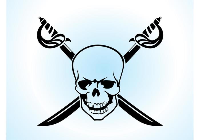 Skull Crossed Swords Vector Skull Crossed Swords Vector