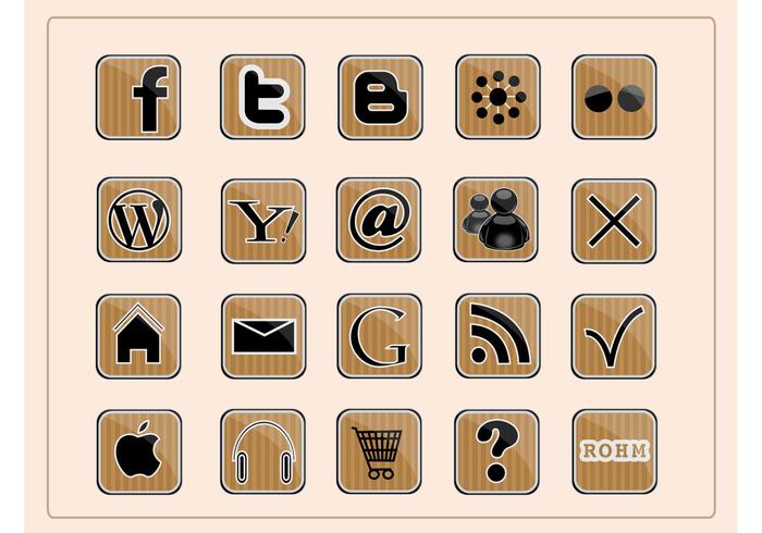 Social Web Icons vector