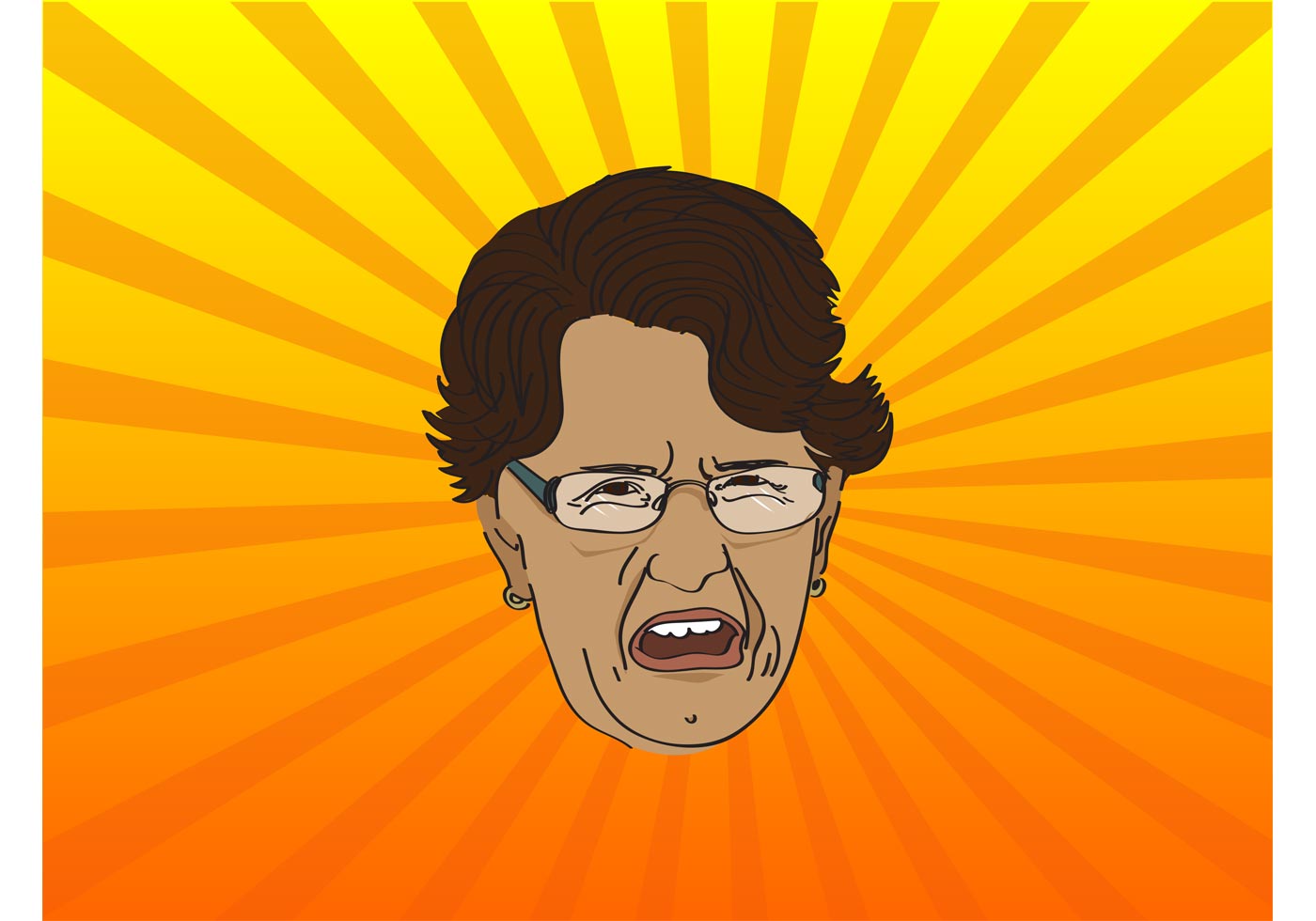 Download Angry Old Lady - Download Free Vector Art, Stock Graphics & Images
