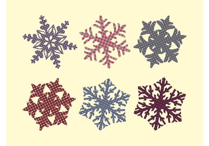 Fabric Snowflakes Fabric Snowflakes