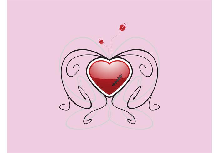 Wounded Heart Vector Design Wounded Heart Vector Design