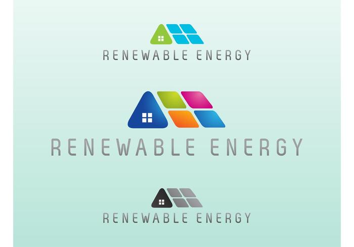 Logo del vector de energía renovable