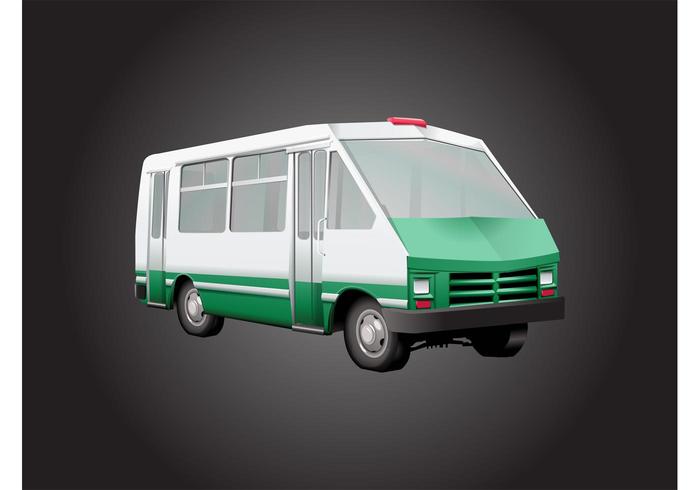3D Bus Vector 3D Bus Vector